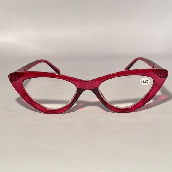 1130 Emma Cateye Reading Glasses 2.50 Red Readers NWT - Picture 3 of 9